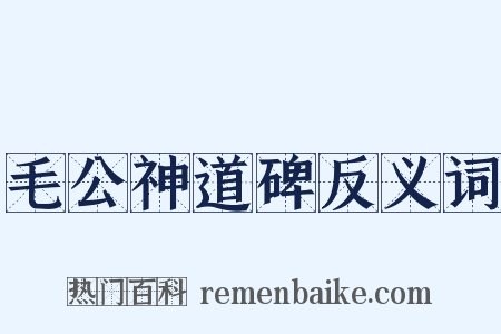 毛公神道碑反义词是什么意思的图片